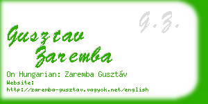 gusztav zaremba business card